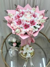 Pink Elegance Pembe Lilyum ve Gül İsteme Seti | 80 Madlen ve Anne Çiçekli