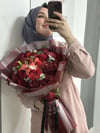 Ruby Liora Bordo Kırmızı Mezuniyet Buketi
