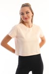 Bisiklet Yaka Crop Tişört