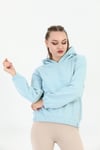 Edelle Kapüşonlu Kanguru Cepli Basic Bebe Mavisi Kadın Sweatshirt