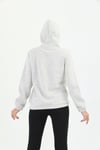 Edelle Kapüşonlu Kanguru Cepli Basic Kar Melanj Kadın Sweatshirt