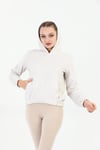 Edelle Kapüşonlu Kanguru Cepli Basic Kahve Melanj Kadın Sweatshirt