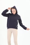 Edelle Kapüşonlu Kanguru Cepli Basic Patlıcan Kadın Sweatshirt