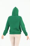 Edelle Kapüşonlu Kanguru Cepli Basic Yeşil Kadın Sweatshirt