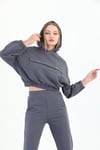 Edelle Kapüşonlu Sweatshirt Antrasit Eşofman Takımı