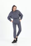 Edelle Kapüşonlu Sweatshirt Antrasit Eşofman Takımı