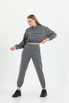 Edelle Kapüşonlu Sweatshirt Antrasit Melanj Eşofman Takımı