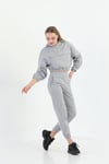 Edelle Kapüşonlu Sweatshirt Gri Melanj Eşofman Takımı