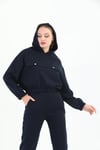 Edelle Kapüşonlu Sweatshirt Lacivert Eşofman Takımı
