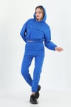 Edelle Kapüşonlu Sweatshirt Saks Mavisi Eşofman Takımı