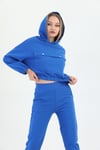 Edelle Kapüşonlu Sweatshirt Saks Mavisi Eşofman Takımı
