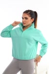 Edelle Mint Çıt Çıtlı Kadın Sweatshirt Regular Fit