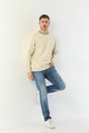 Edelle Organik Basic Bej Erkek Sweatshirt