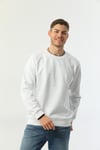 Edelle Organik Basic Beyaz Erkek Sweatshirt