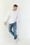 Edelle Organik Basic Beyaz Erkek Sweatshirt