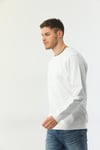 Edelle Organik Basic Beyaz Erkek Sweatshirt