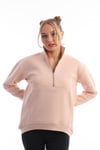 Fermuarlı Dik Yaka Sweatshirt