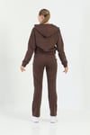 Kapüşonlu Fermuarlı Crop Sweatshirt Eşofman Takım