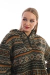 Kapüşonlu Oversize Peluş Sweatshirt