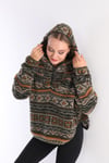 Kapüşonlu Oversize Peluş Sweatshirt
