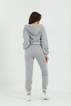 Kapüşonlu Şeritli Sweatshirt Eşofman İkili Takım