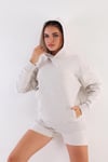 Kapüşonlu Sweatshirt Şort Takım
