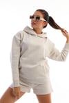 Kapüşonlu Sweatshirt Şort Takım