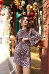 Leopar Desenli Kadın Elbise