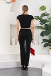 Önü Düğümlü Crop Bluz