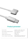 16001-M2 Type-C to MagSafe 2 Hızlı Şarj Kablosu 2 Metre