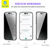 Anti-Peep Privacy iPhone 12 Pro Max Uyumlu Hayalet Full Cam Ekran Koruyucu Göz Yormayan HD Görüntü