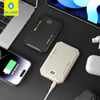 Blueo 22.5W Type-C (USB-C) USB-A Çift Çıkışlı Ekranlı Mini X 10000 Mah Powerbank şarj Aleti Beyaz