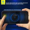 Blueo Anti-Dust HD Full Display iPhone 15 Pro Max Uyumlu Ahize ve Ekran Toz Çizik Önleyici Cam Ekran Koruyucu Aparatlı