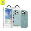 Blueo Brown Magnetic iPhone 16 Pro Max Uyumlu MagSafe Özellikli Parlak Sert Kılıf Yeşil