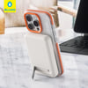 Blueo PD 20W Fast Hızlı MagSafe Uyumlu Stand Özellikli Kablosuz 10000 Mah Slim Powerbank Şarj Aleti Beyaz