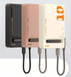 Blueo PD 20W MF MagSafe Uyumlu Type-C Çift Çıkışlı 10000 Mah Standlı Kablosuz Powerbank Şarj Aleti Beyaz
