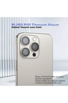 Blueo PVD iPhone 13 Pro Max Uyumlu Siyah Black Paslanmaz Çelik Çizik Işık Engelleyici Kamera Lens Koruyucu