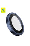 Blueo PVD iPhone 15 Pro Max Uyumlu Mavi Blue Paslanmaz Çelik Çizik Işık Engelleyici Kamera Lens Koruyucu