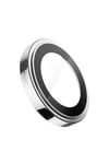 Blueo PVD iPhone 15 Pro Uyumlu Gri Silver Paslanmaz Çelik Çizik Işık Engelleyici Kamera Lens Koruyucu