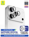Blueo Sapphire iPhone 17 Pro Max Uyumlu 9 MOhs %99.99 Orijinal Safir Silver Titanium Kamera Lens Koruyucu