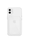 iPhone 12 Uyumlu Kartlık Detaylı Şeffaf Silikon Kılıf | Yuki Serisi
