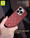 iPhone 15 Pro Uyumlu MagSafe Özellikli Orijinal Karbon Gilded Tactile Aramid Fiber İnce Slim Kılıf