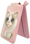 MagSafe Kartlık Stand |Takip Eden Gözler 3D Nakışlı Kurdeleli Pink Ragdoll Detaylı - Big Eyes