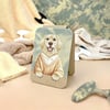 MagSafe Uyumlu Figürlü Kartlık Stand | 3D Gerçek Nakışlı Sarı Golden Retriever