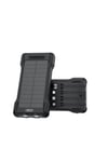 PR290 10000mAh Type-C ve Lightning 4 Dahili Kablolu Güneş Enerjili Powerbank | Taşınabilir Şarj
