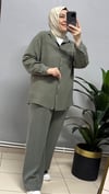 HAKİ RENK TENSEL KUMAŞ PANTOLON