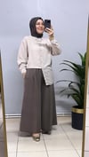 KAHVERENGİ TENSEL ETEK PANTOLON