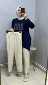KREM HAVUÇ PANTOLON