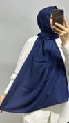 LACİVERT MONOGRAM STAR ŞAL