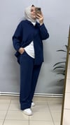LACİVERT TENSEL KUMAŞ PANTOLON